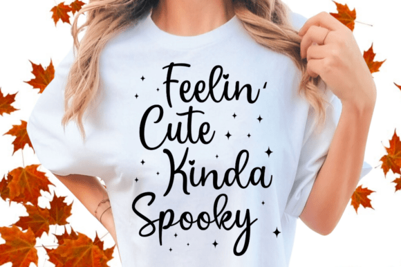 Feelin Cute Kinda Spooky Svg, Ghost Ribb Graphics