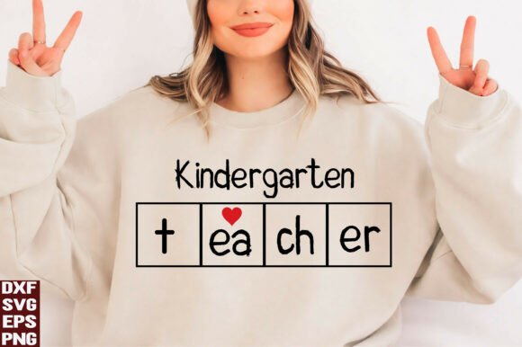 Kindergarten Teacher SVG, Graphics for T-Shirt Designs