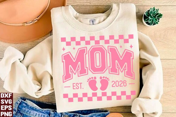 Mom Svg, Retro Mama Est 2026 Png Graphics