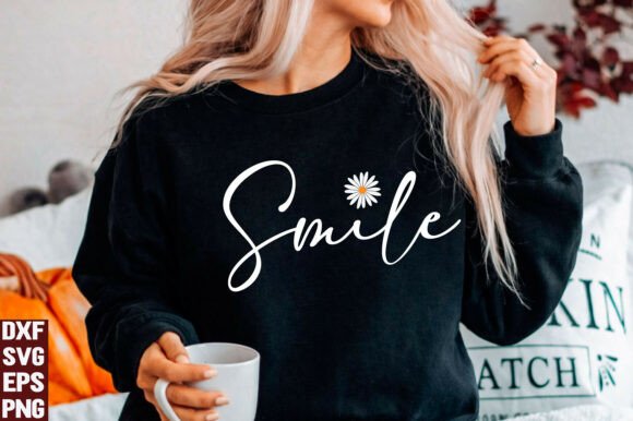 Smile Daisy Flower Shirt PNG Graphics