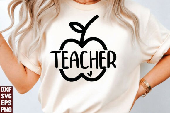 Teacher Apple SVG Shirt PNG